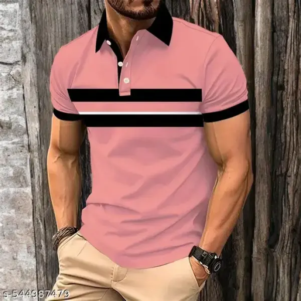 Men Cotton Blend Regular Tshirts