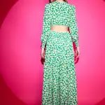 Sheetal Associates Women's Floral V-neck Green Dresses