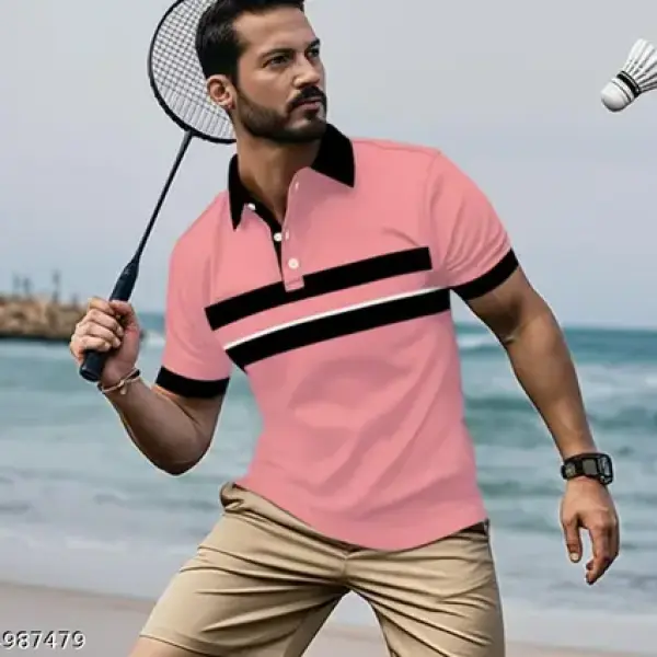 Men Cotton Blend Regular Tshirts