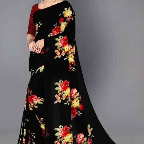 Georgette Saree With Blouse